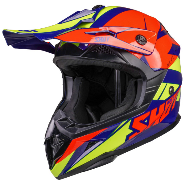 Shot Shot mx helmet pulse revenge navy orange neon yellow glossy [small]